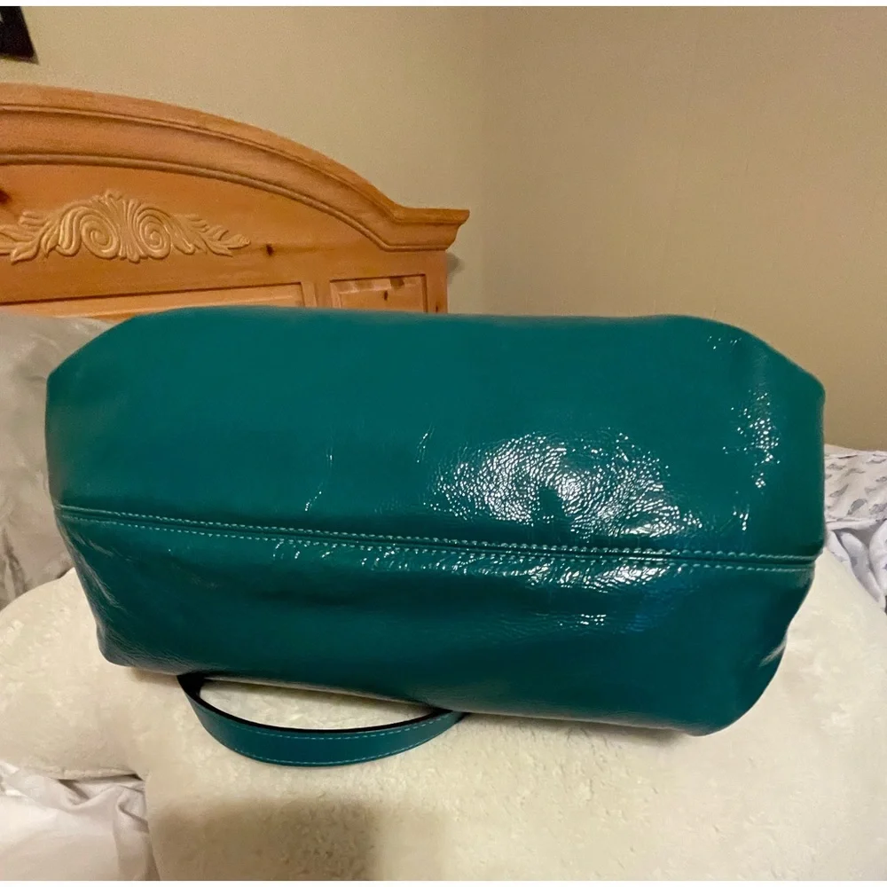 Coach Teal Leather Shoulder Bag
